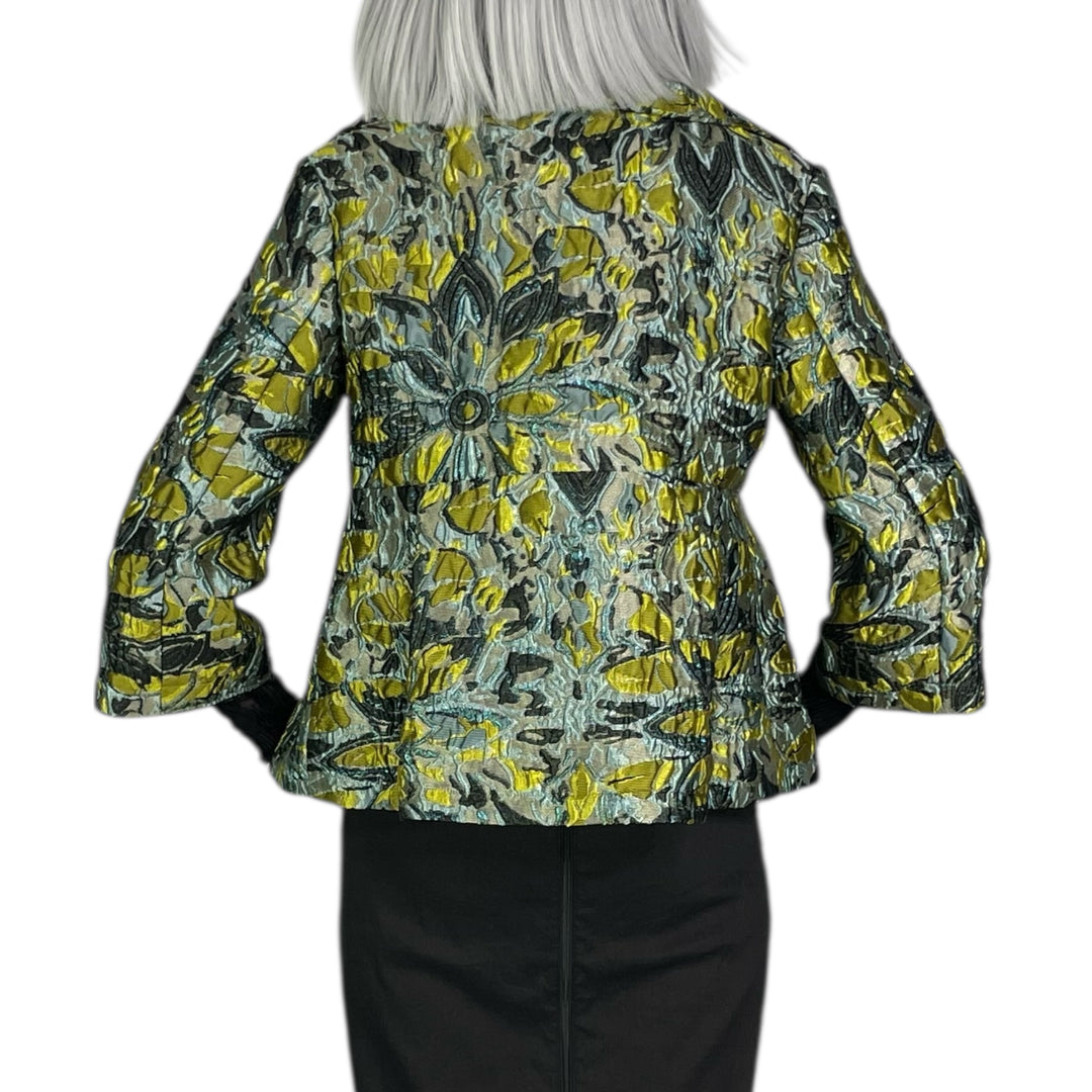BROCADE SHAPED JACKET W/PEPLUM