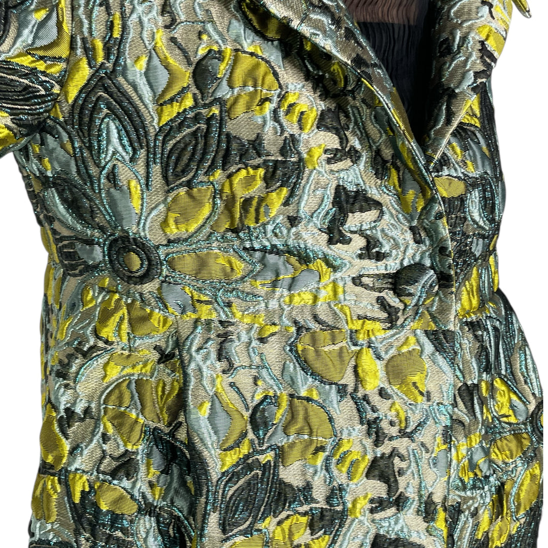 BROCADE SHAPED JACKET W/PEPLUM