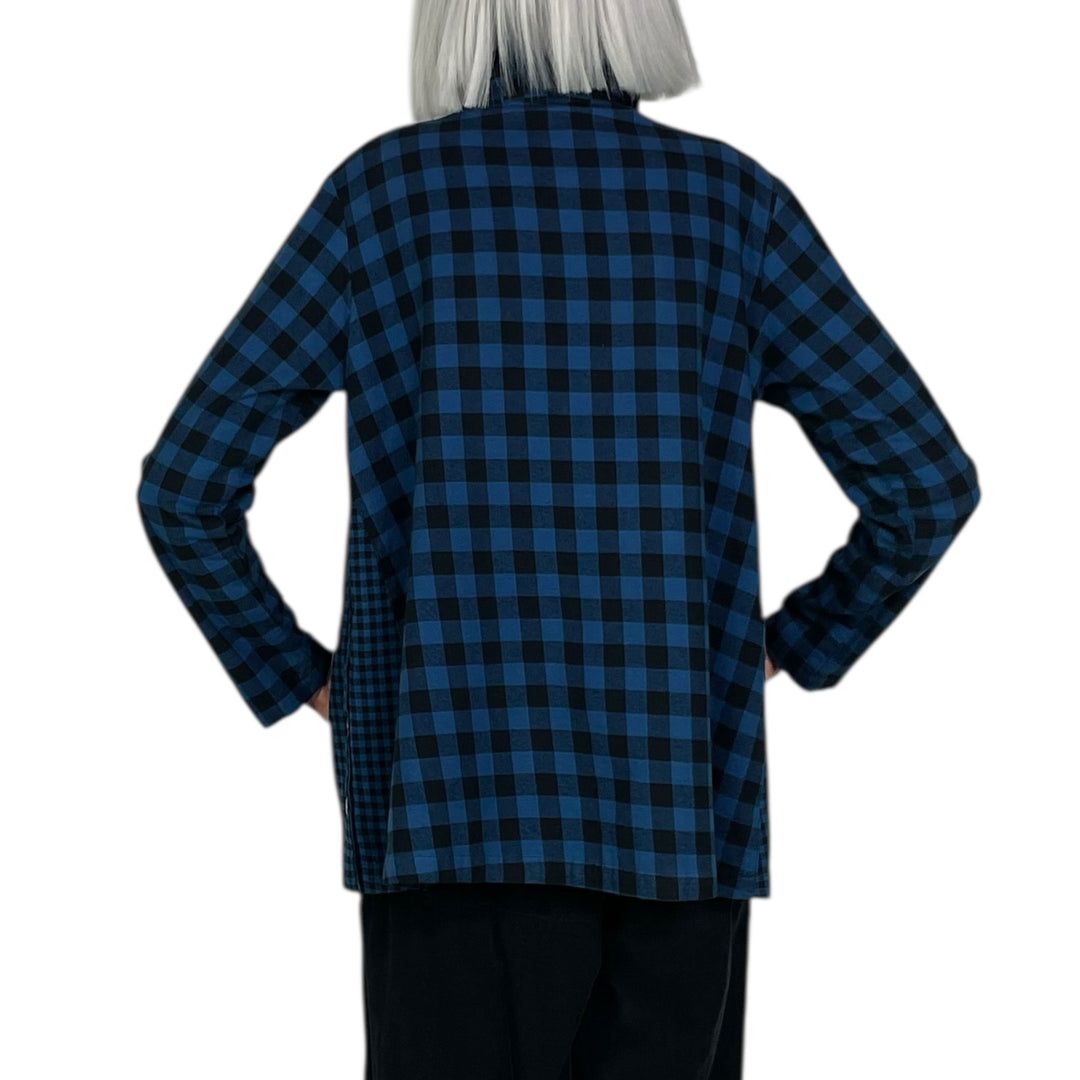 CHECK GUSSET PLACKET SHIRT