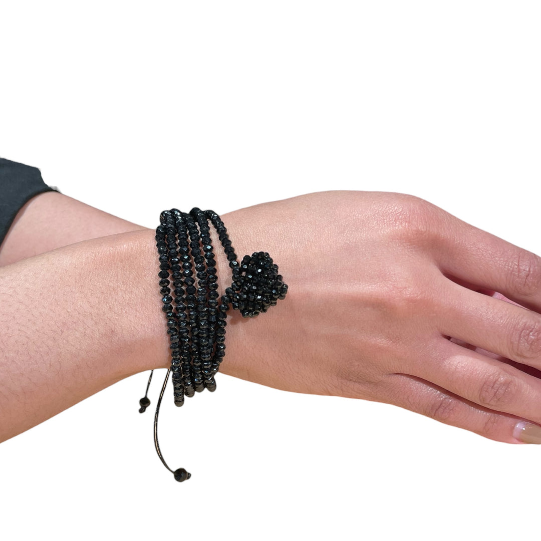 BEAD CHAIN BRACELET W/HEART