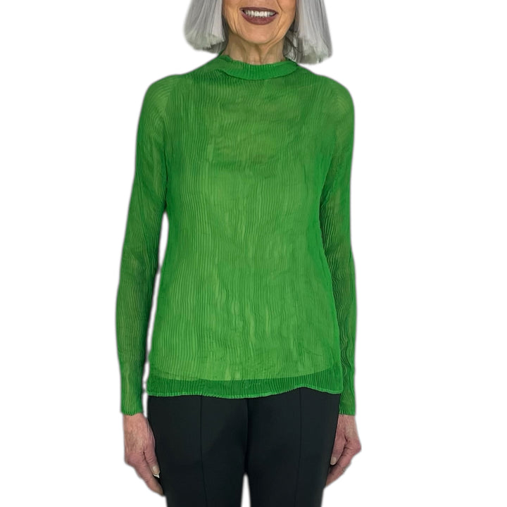 CHIFFON TWIST 3 HI-NECK TOP