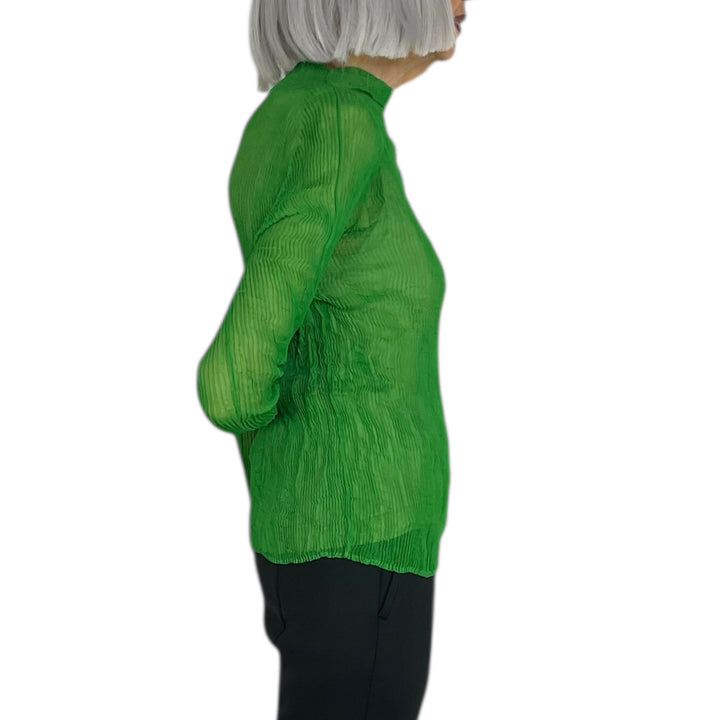 CHIFFON TWIST 3 HI-NECK TOP