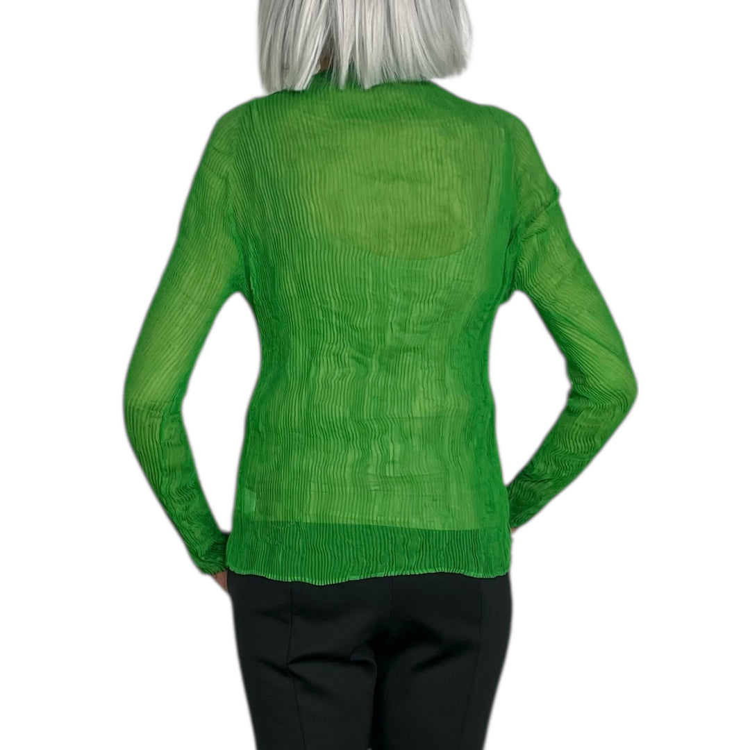 CHIFFON TWIST 3 HI-NECK TOP