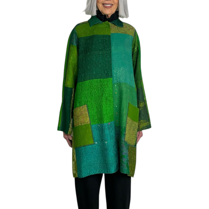 VINTAGE SILK A-LINE DUSTER