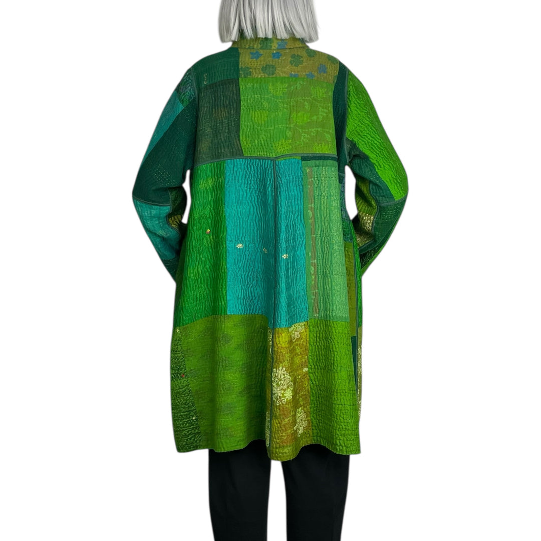 VINTAGE SILK A-LINE DUSTER