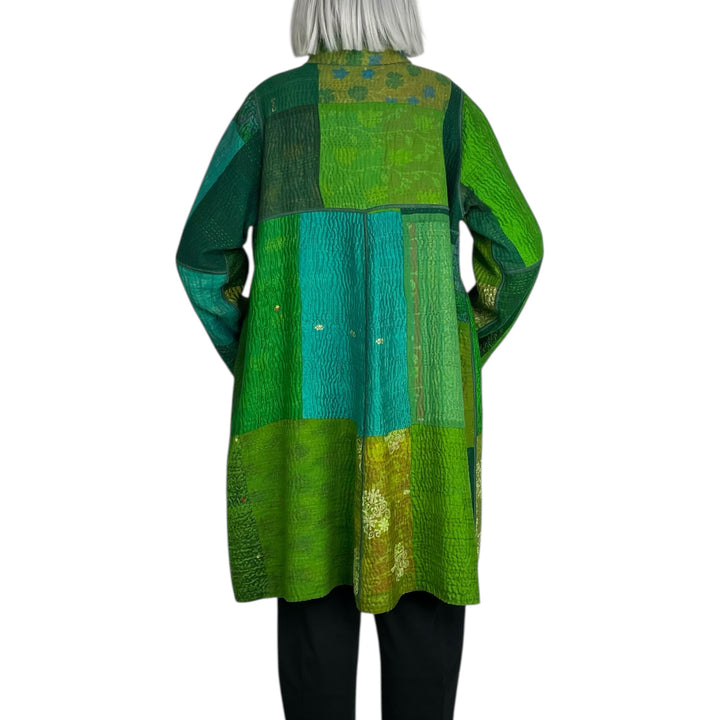 VINTAGE SILK A-LINE DUSTER