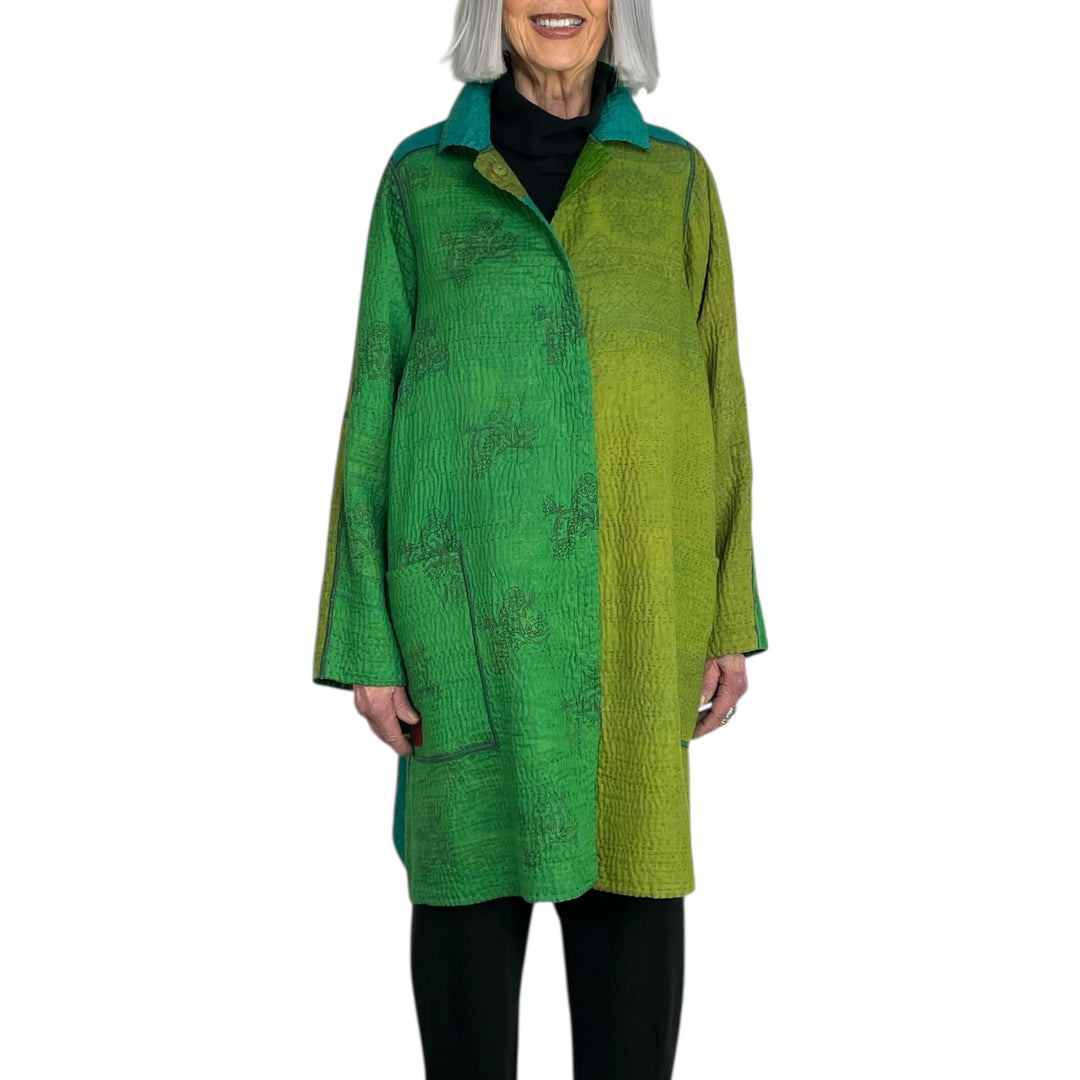 VINTAGE SILK A-LINE DUSTER