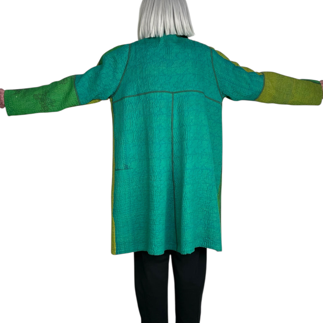 VINTAGE SILK A-LINE DUSTER