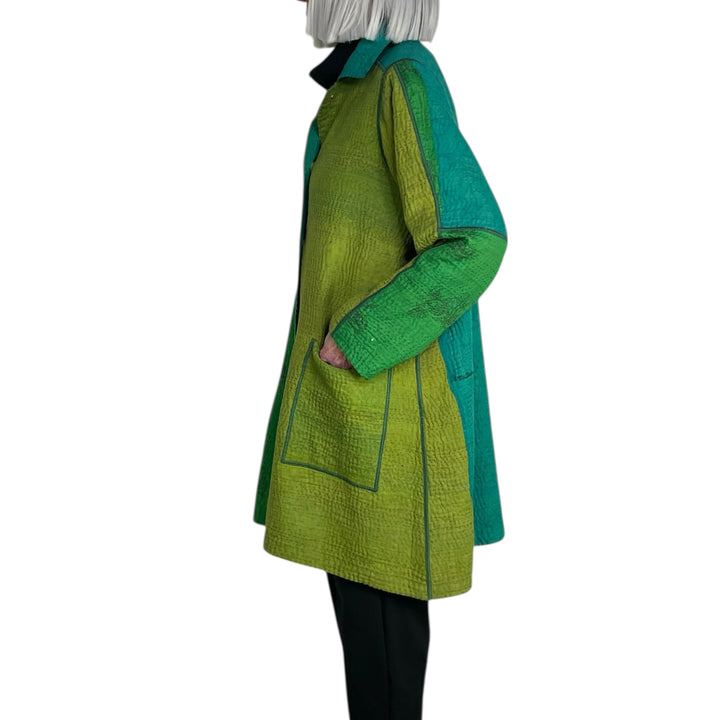 VINTAGE SILK A-LINE DUSTER