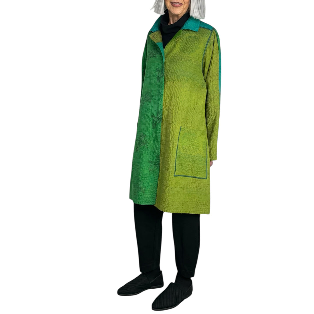 VINTAGE SILK A-LINE DUSTER