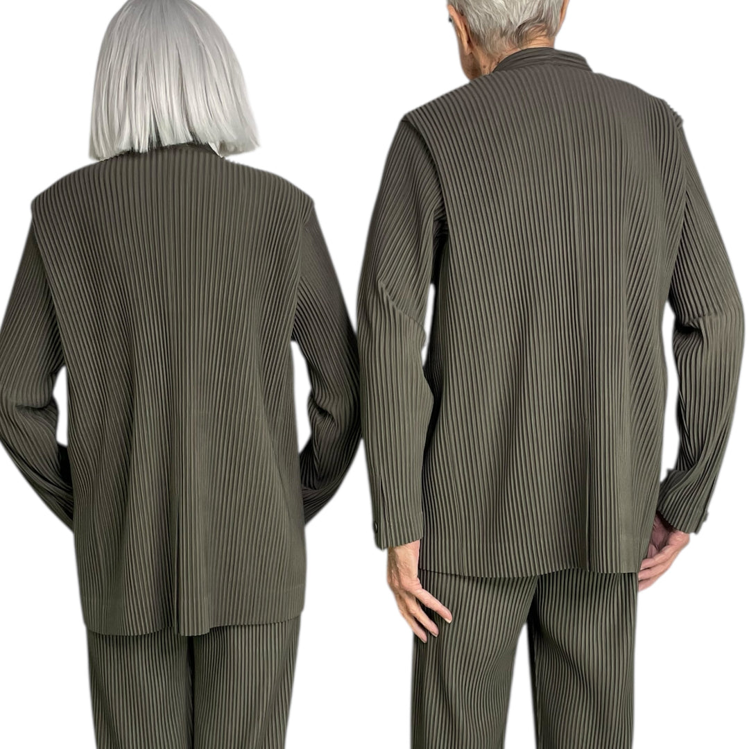 TAILORED PLEATS 2 V-NECK JACKET