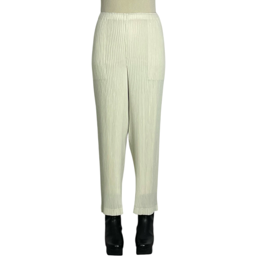 HATCHING PLEATS PANTS 