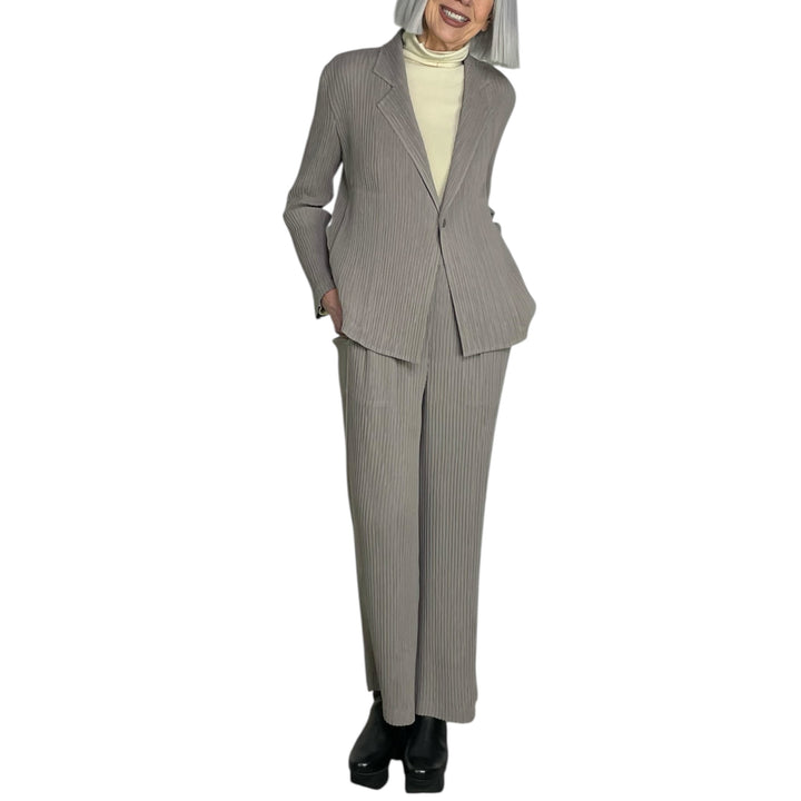 HATCHING PLEATS PANTS