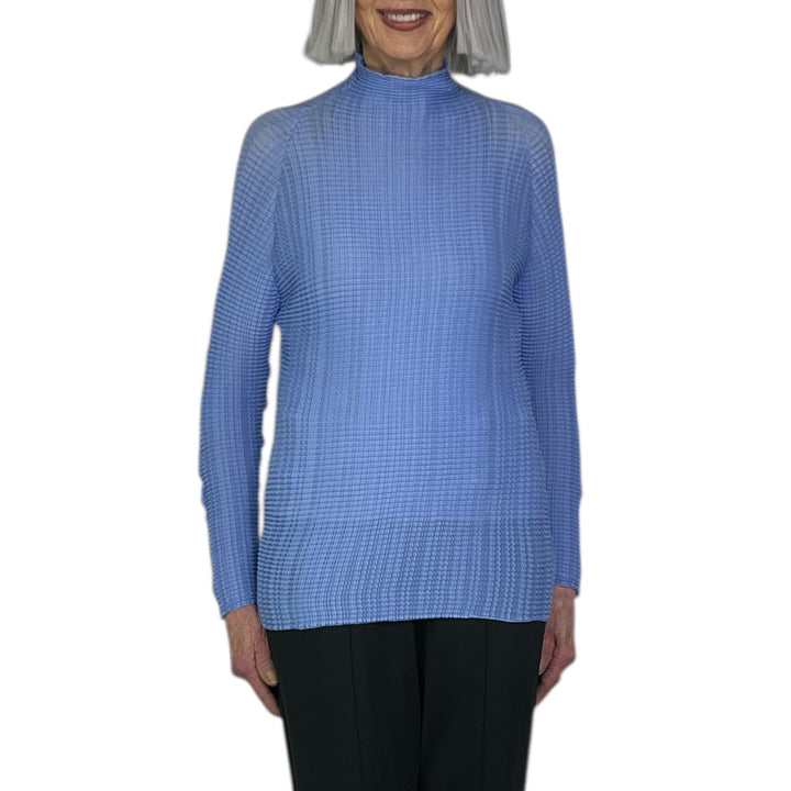 WOOLY PLEATS-66 HI-NECK TOP