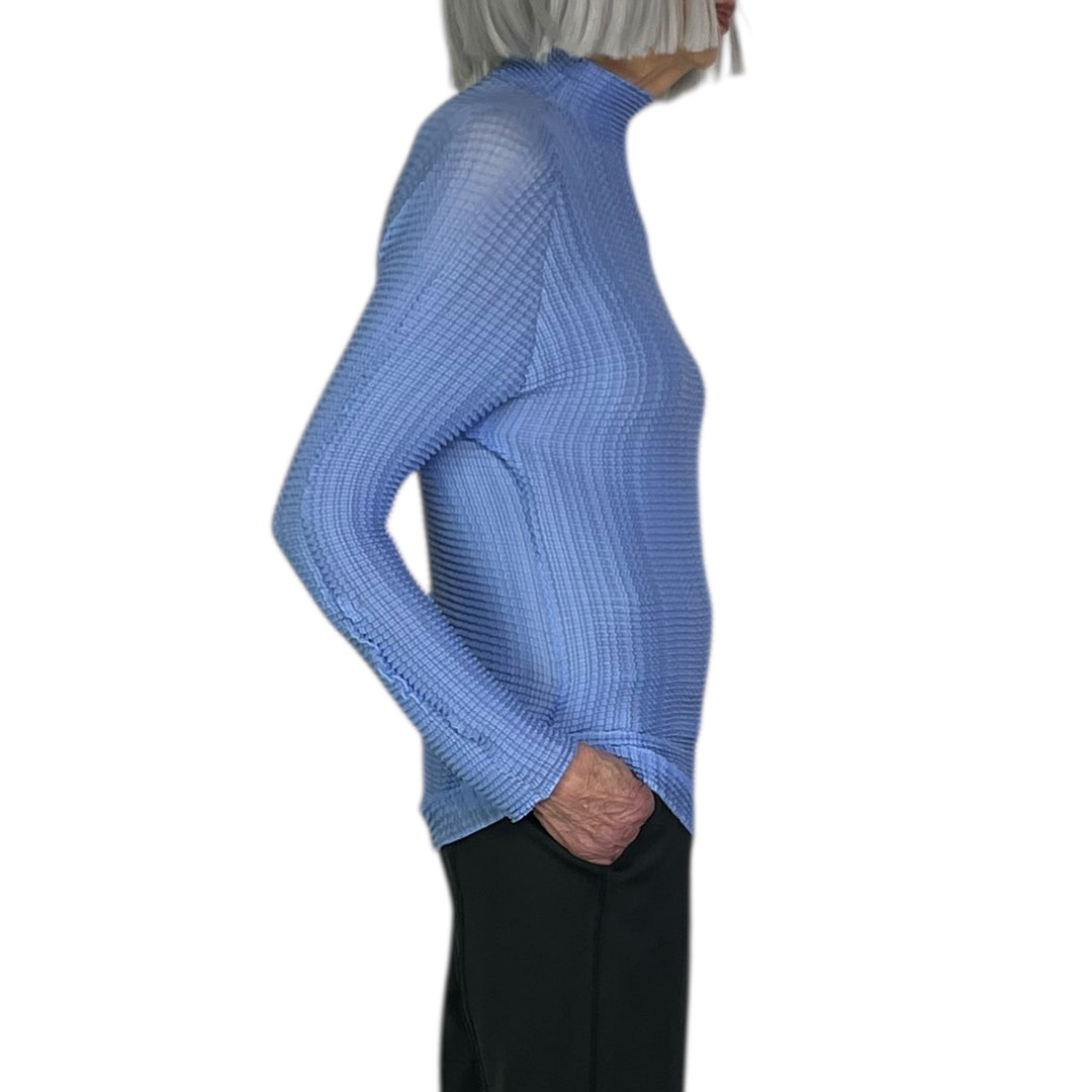 WOOLY PLEATS-66 HI-NECK TOP