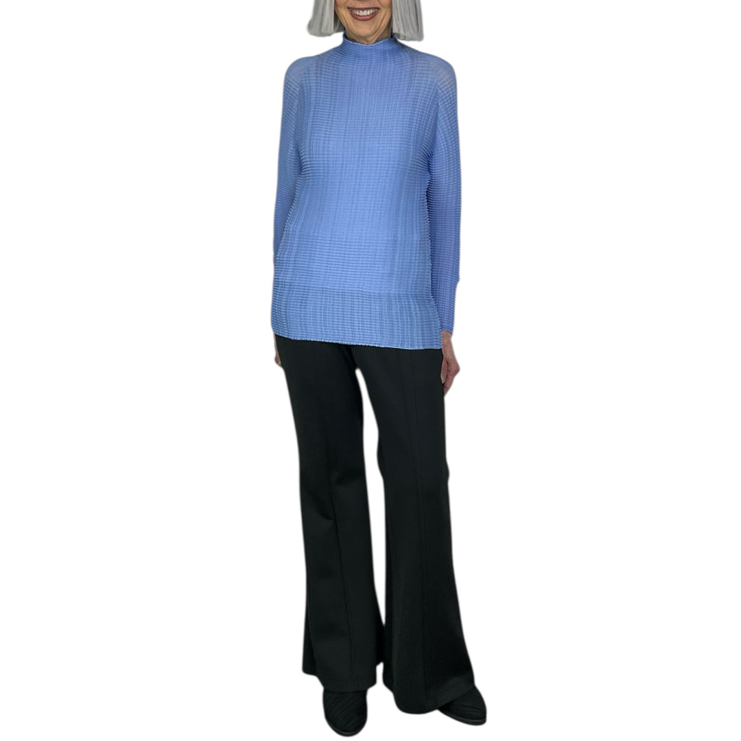 WOOLY PLEATS-66 HI-NECK TOP