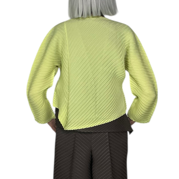 PLASTER PLEATS SOLID CARDIGAN