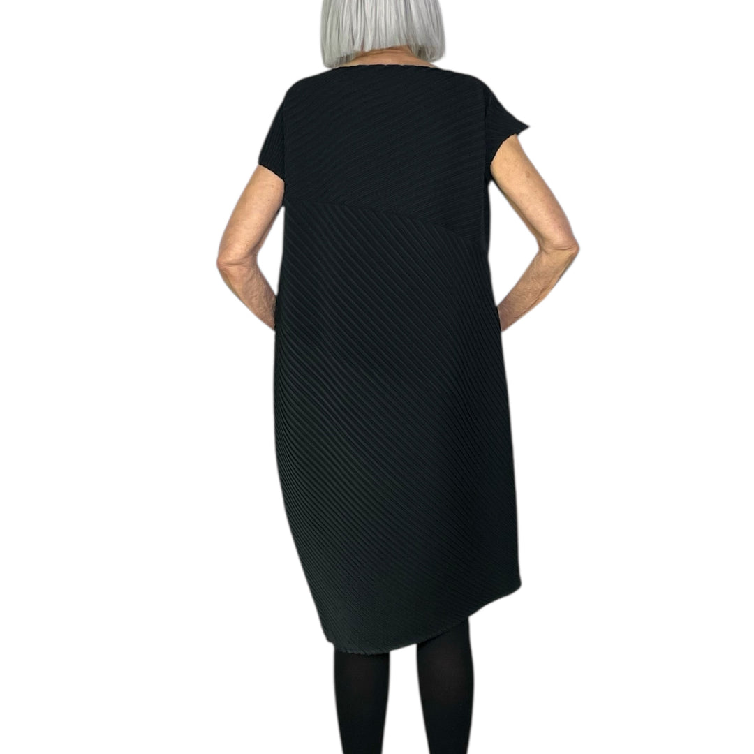 PLASTER PLEATS SOLID DRESS