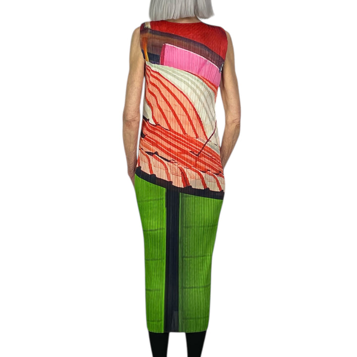 CITY COLLAGE SLEEVELESS DRESS