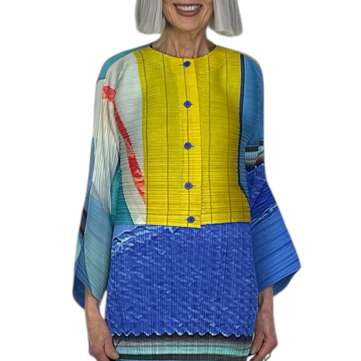 CITY COLLAGE CROP JACKET