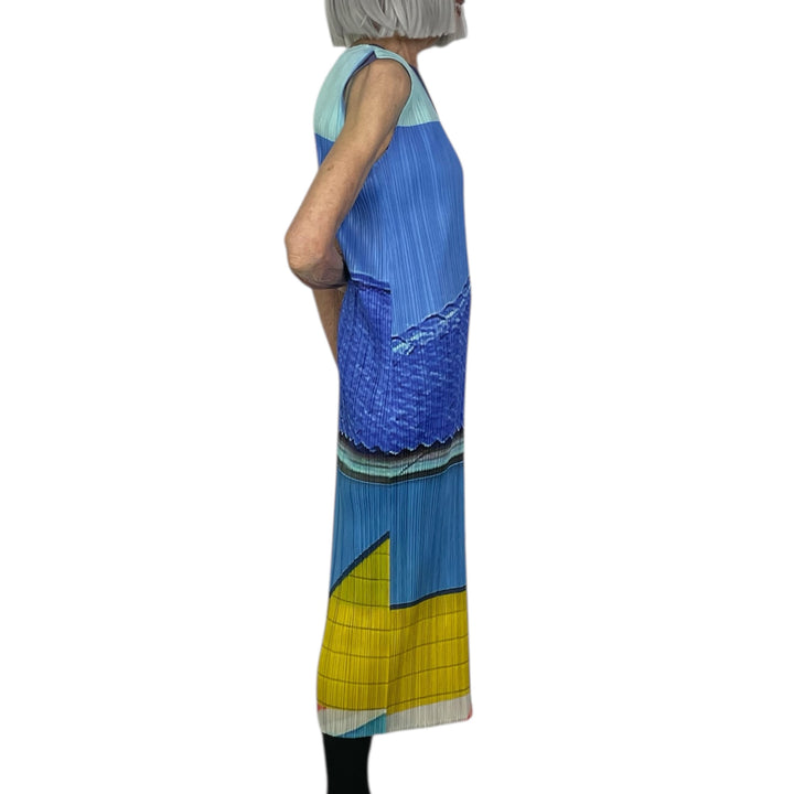 CITY COLLAGE SLEEVELESS DRESS