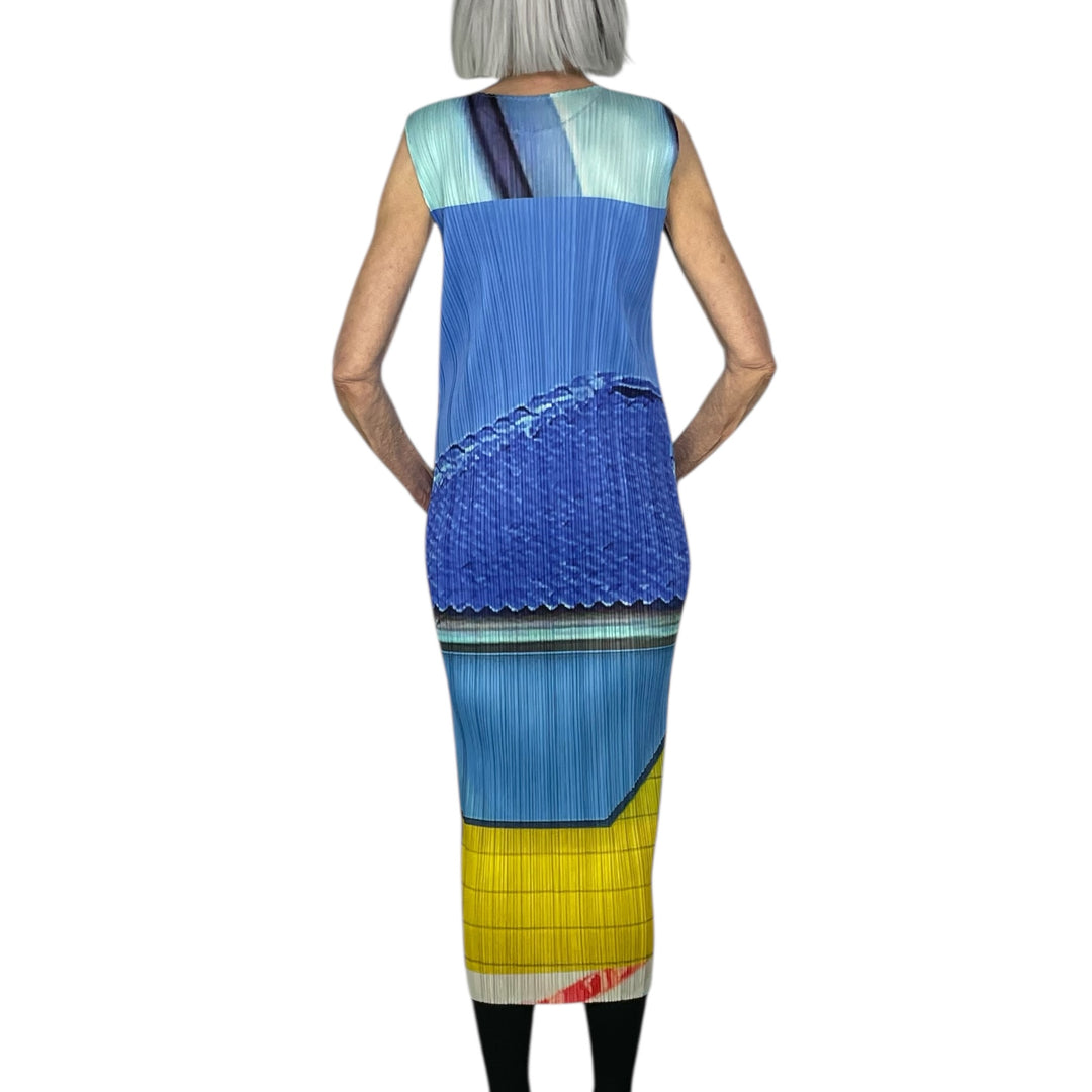 CITY COLLAGE SLEEVELESS DRESS