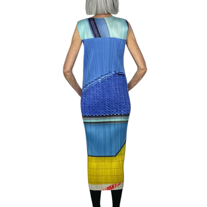 CITY COLLAGE SLEEVELESS DRESS