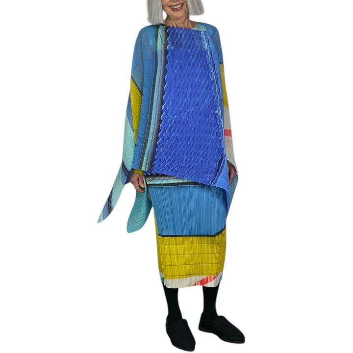 CITY COLLAGE SLEEVELESS DRESS