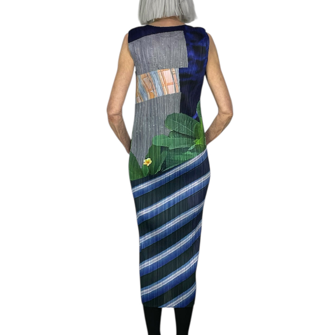 CITY COLLAGE SLEEVELESS DRESS