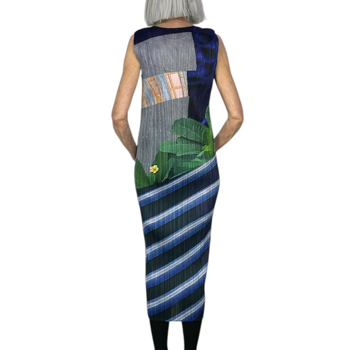 CITY COLLAGE SLEEVELESS DRESS