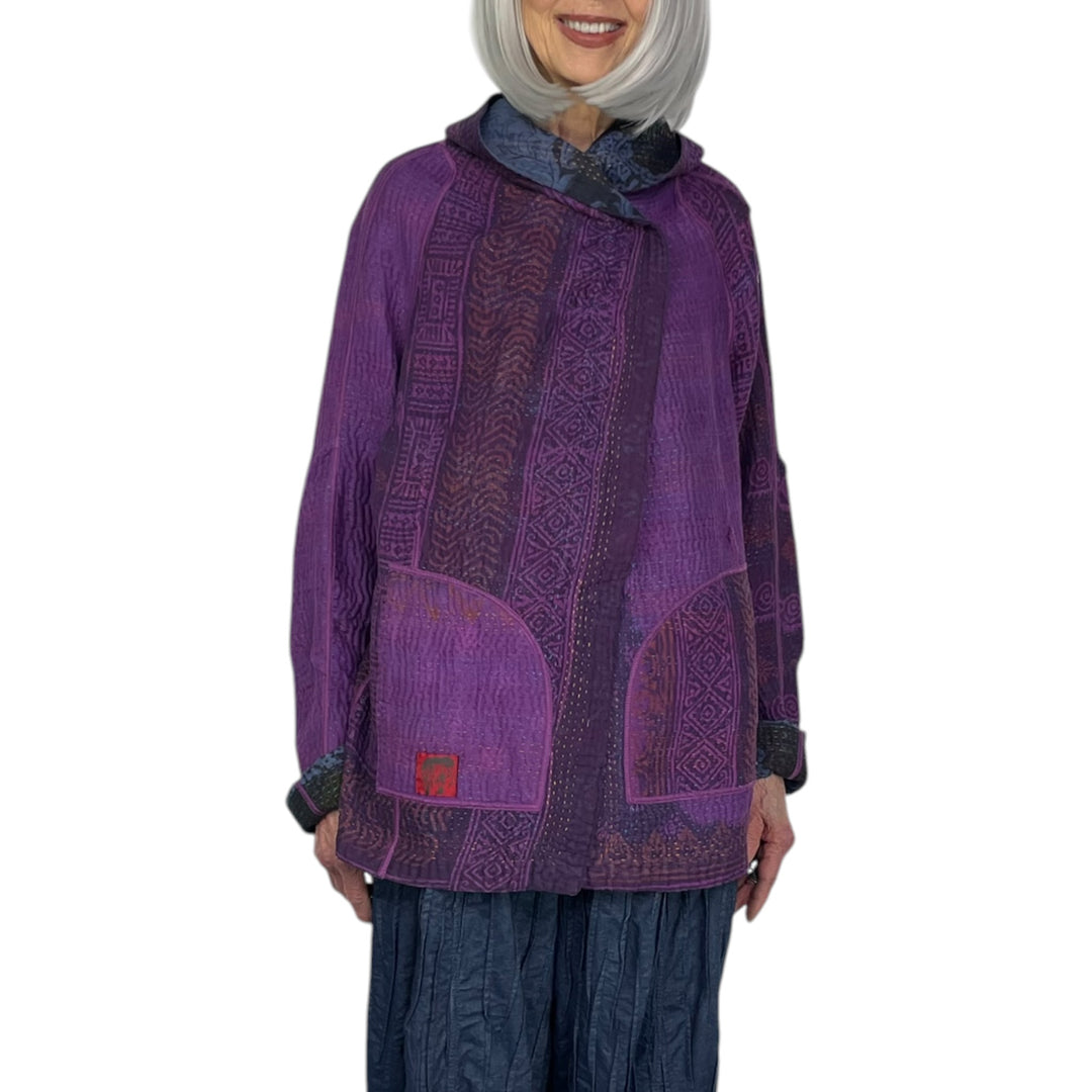 OVERDYE KANTHA HOODIE JACKET
