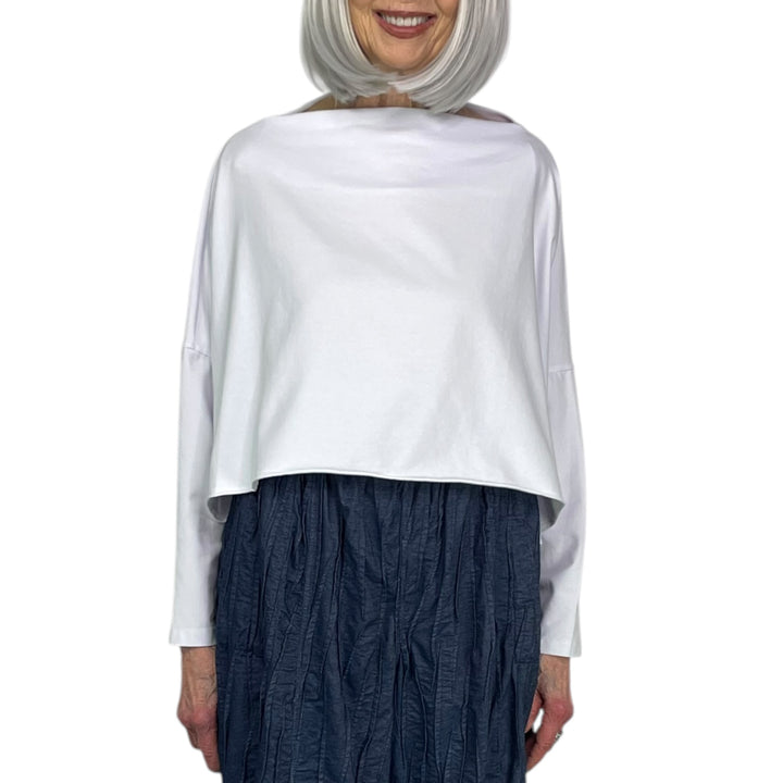 DRAPE BOATNECK TEE