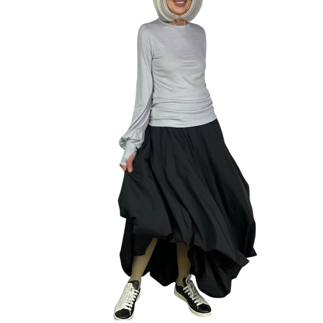 GRADIENT 3-STRIPES BALLOON SKIRT
