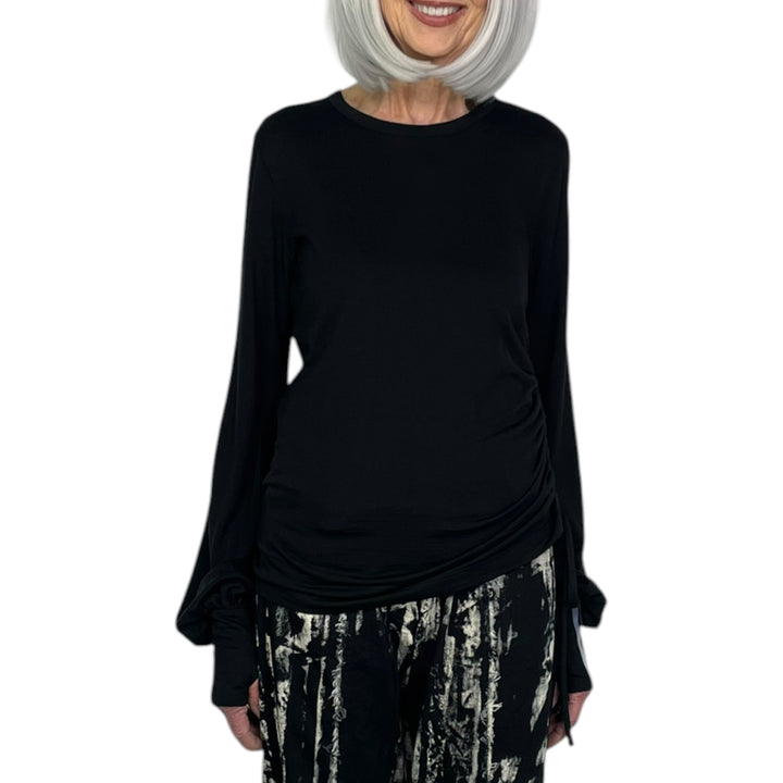 CINCHED DRAPE L/S TEE