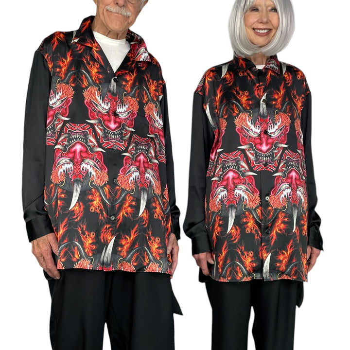 SATIN GRAPHIC SHIRT
