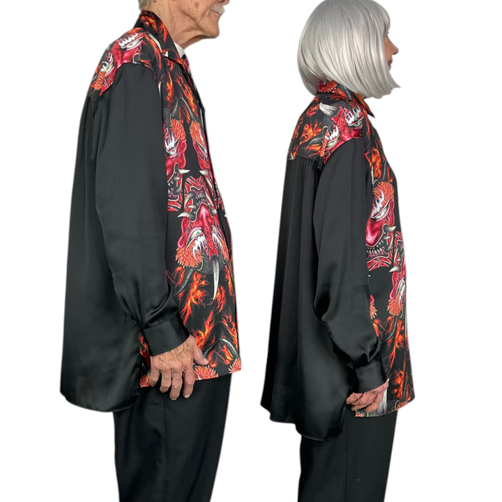SATIN GRAPHIC SHIRT