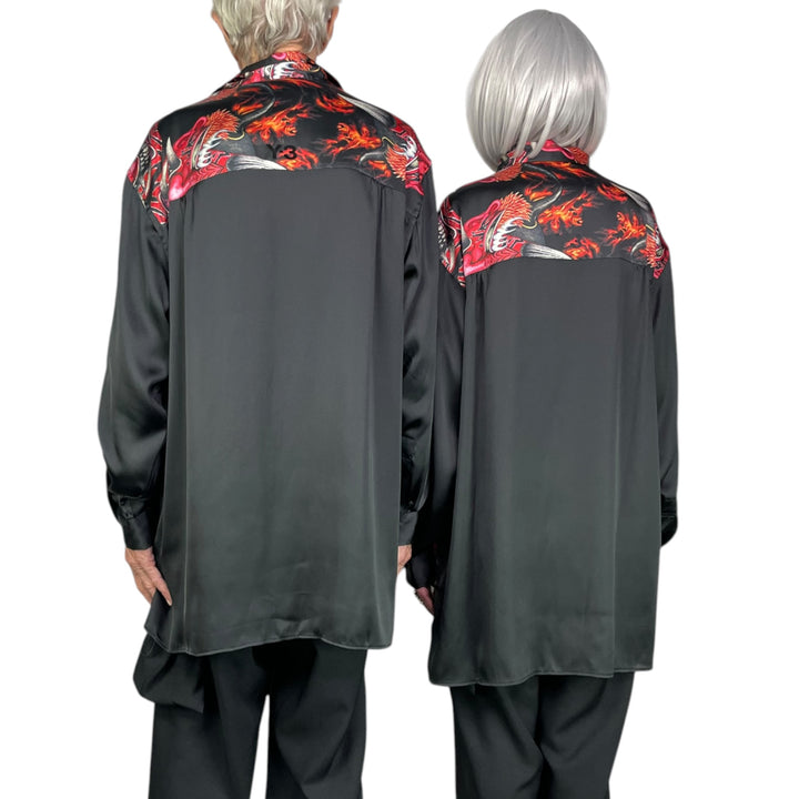 SATIN GRAPHIC SHIRT