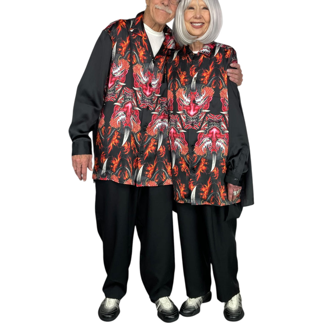 SATIN GRAPHIC SHIRT