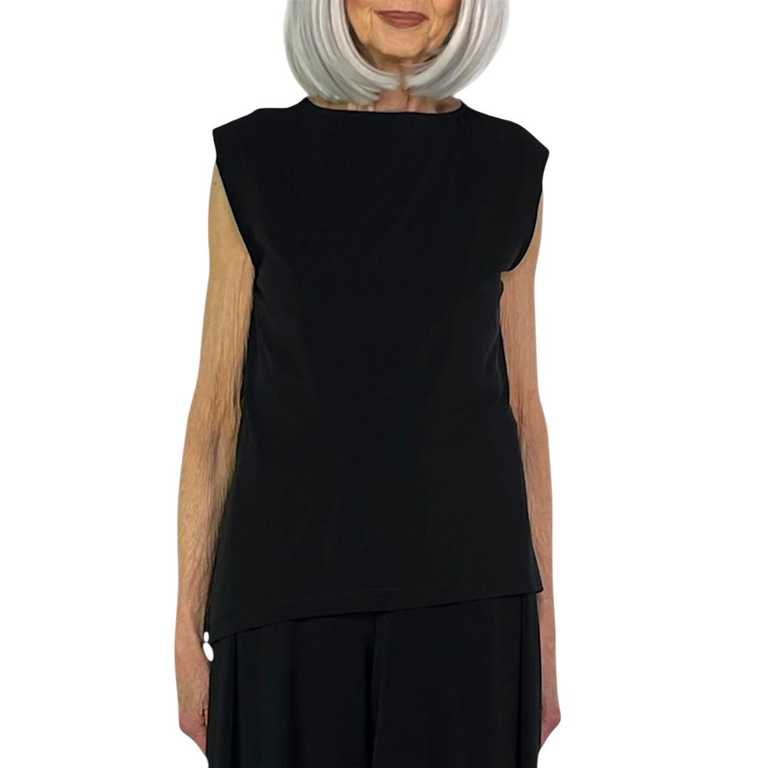 DRAPE JERSEY-68 SLEEVELESS TOP