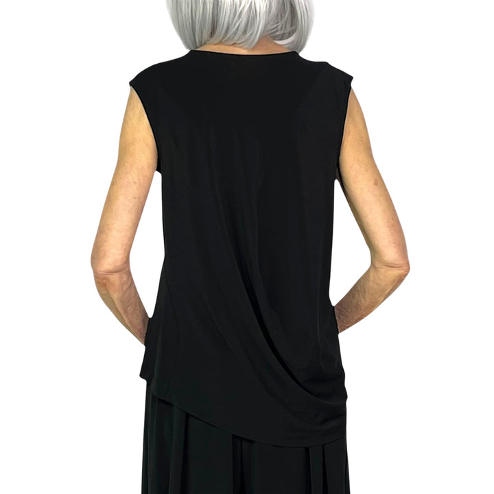 DRAPE JERSEY-68 SLEEVELESS TOP