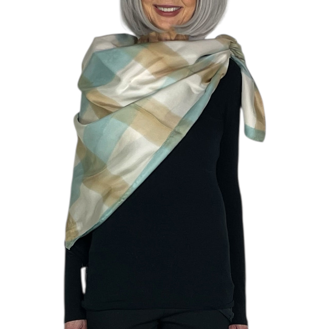 TEMPO PRINT SILK SCARF