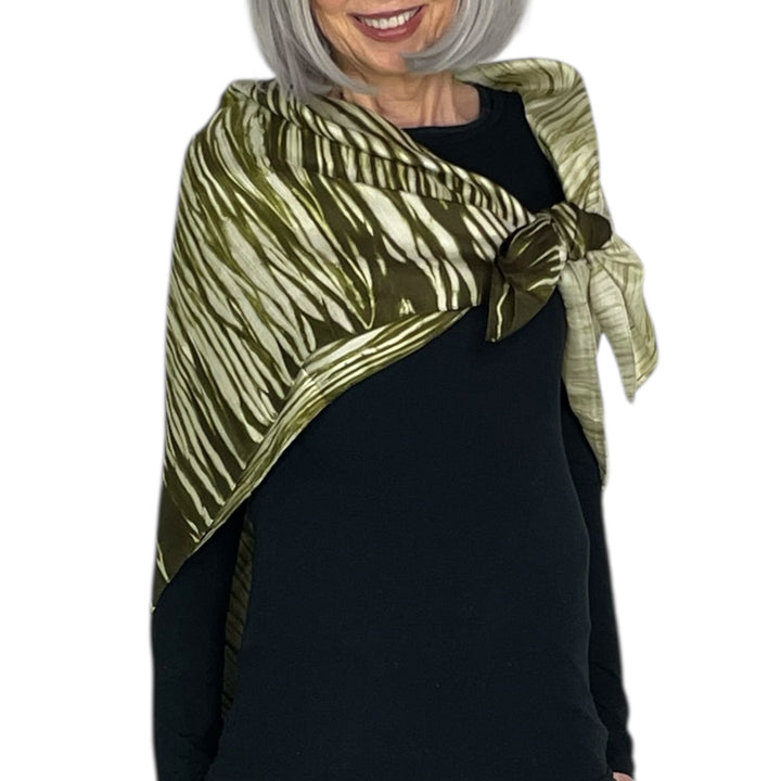 TRACES PRINT SILK SCARF