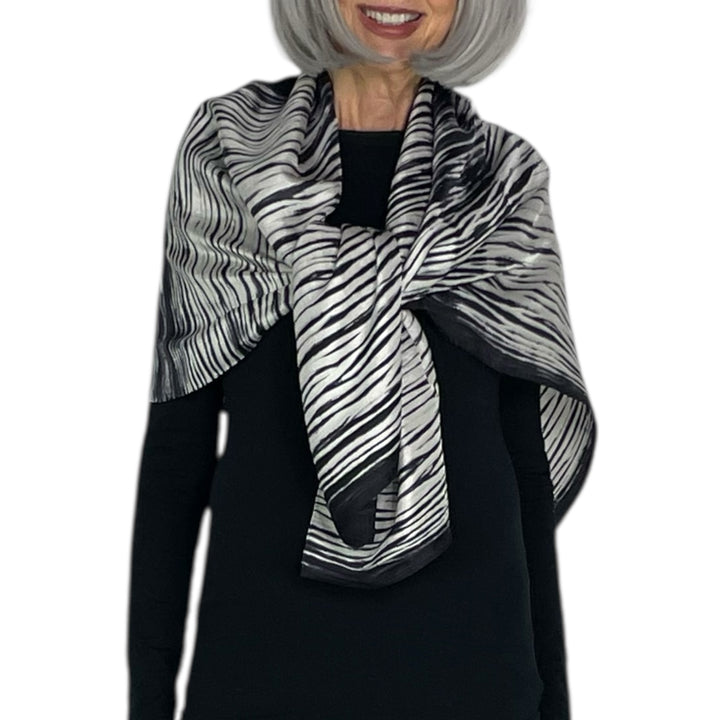 TRACES PRINT SILK SCARF