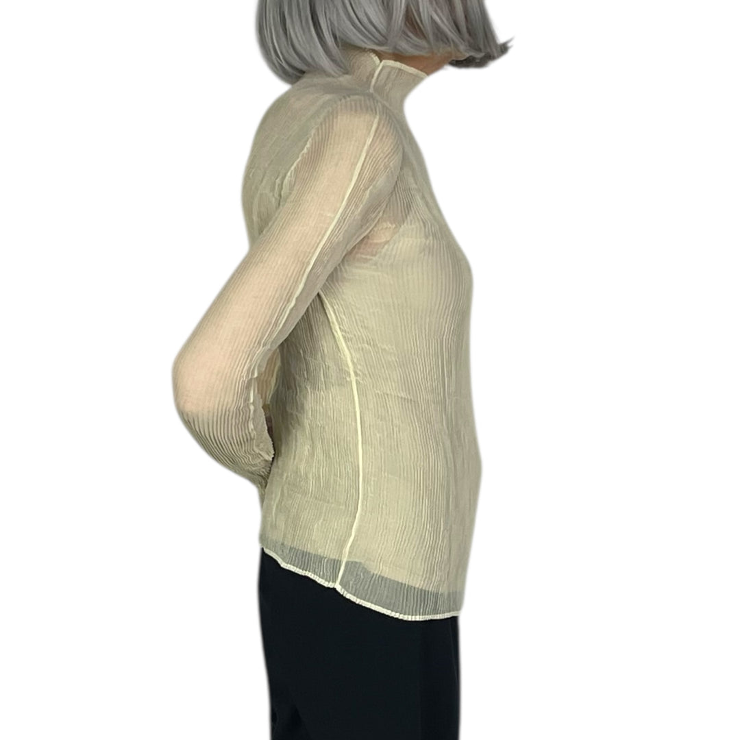 CHIFFON TWIST 3 HI-NECK TOP