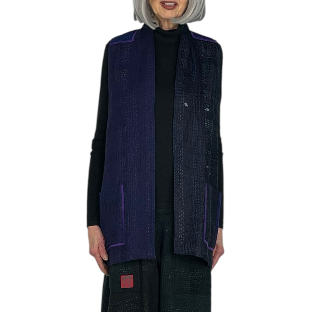 JAIPUR PATCH KIMONO VEST SHORT