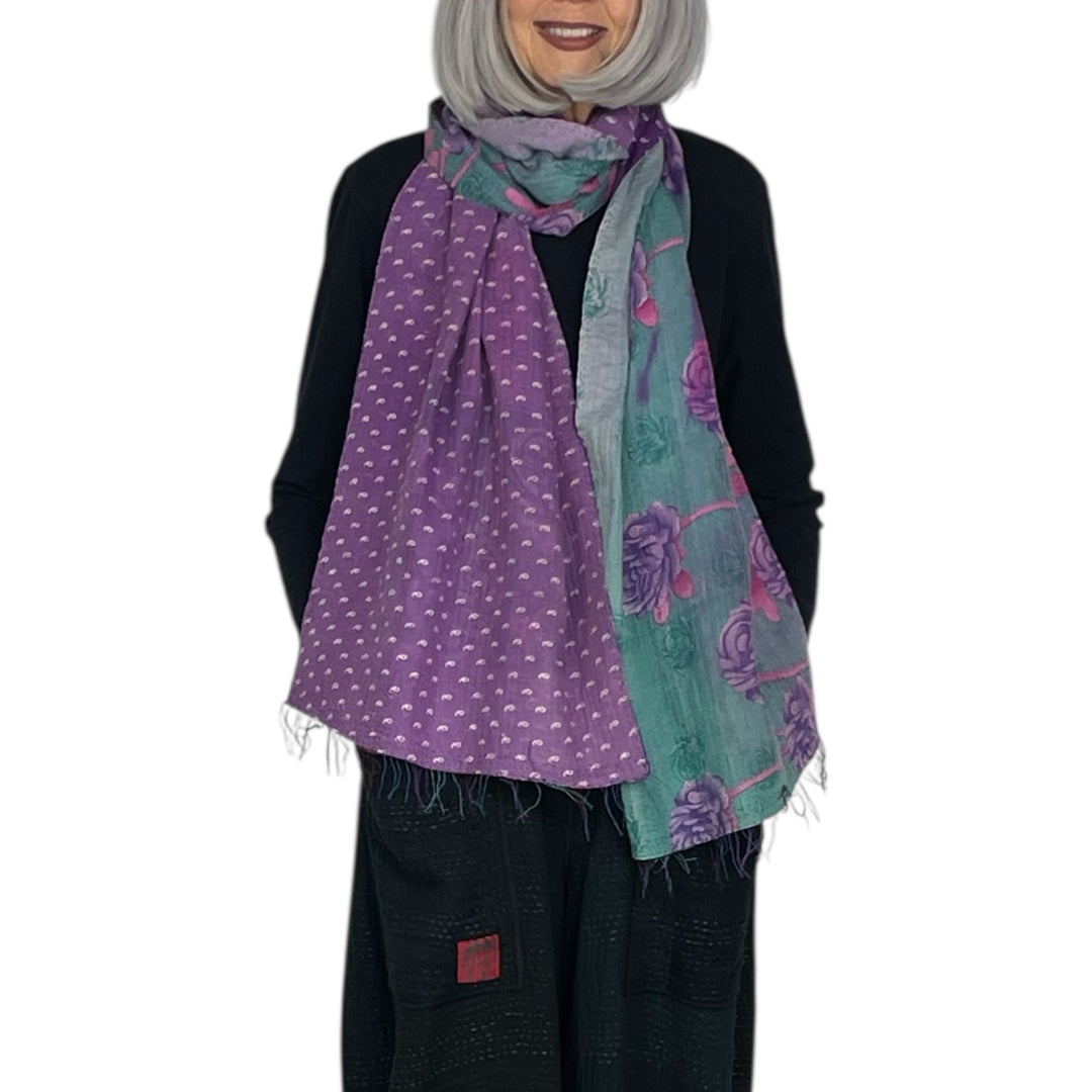 VINTAGE COTTON KANTHA SCARF STANDARD