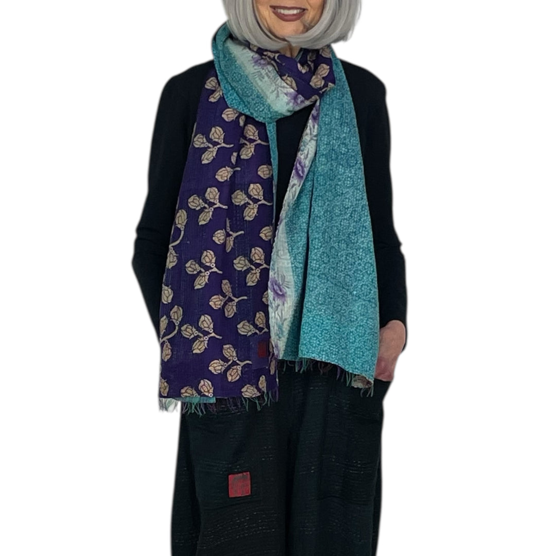 VINTAGE COTTON KANTHA SCARF STANDARD