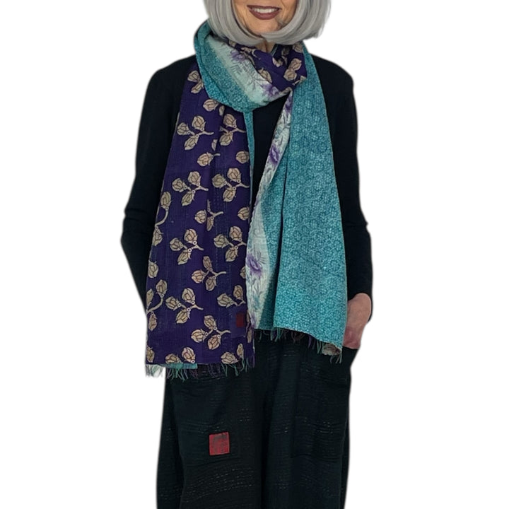 VINTAGE COTTON KANTHA SCARF STANDARD