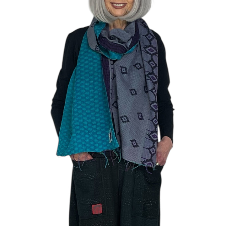 VINTAGE COTTON KANTHA SCARF STANDARD