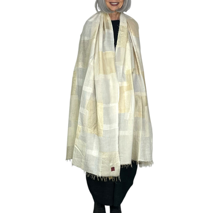 MOSAIC SILK PATCH SHAWL MEDIUM